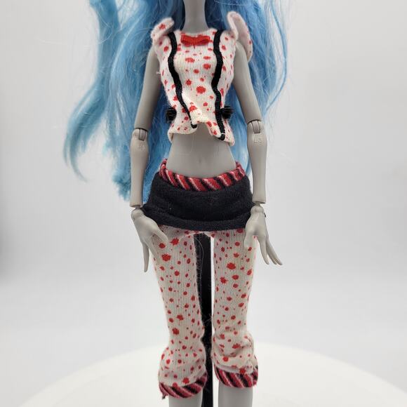 Monster High Doll Ghoulia Yelps 10.5" Tall Blue Red Dead Tired Accessories - Picture 7 of 12